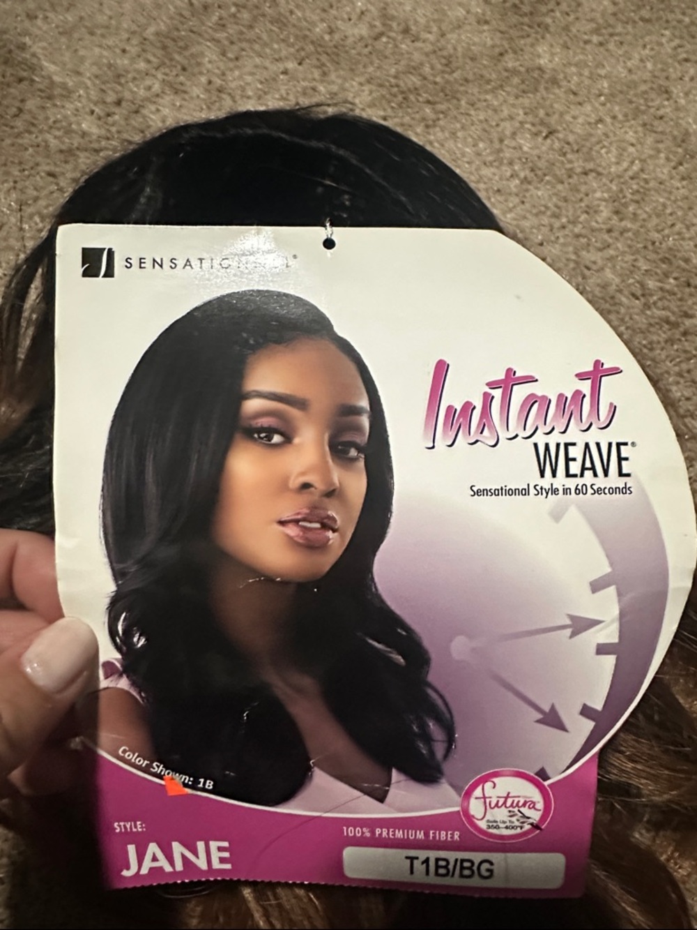 Women's Long Wavy Lace Front Wig - Brown with Black Roots - Picture 6 of 6